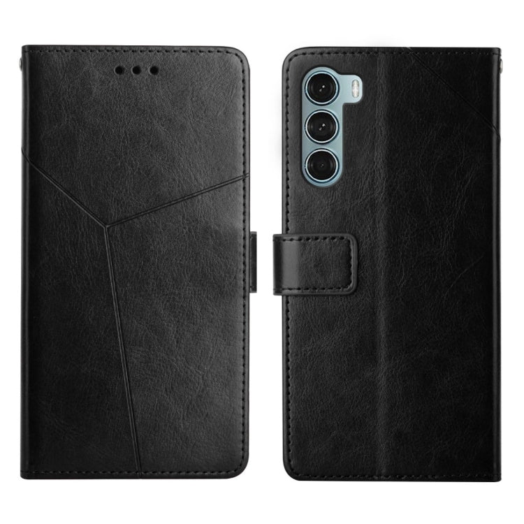 Y Stitching Horizontal Flip Leather Phone Case, For Motorola Moto G200 5G