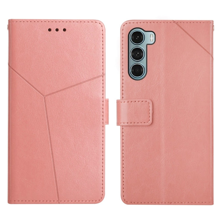 Y Stitching Horizontal Flip Leather Phone Case, For Motorola Moto G200 5G
