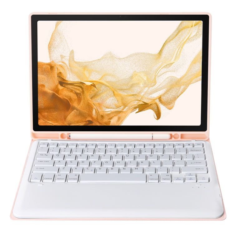 A800B Candy Color Detachable Bluetooth Keyboard Case with Pen Slot for Samsung Galaxy Tab S8+  / S7+ / S7 FE