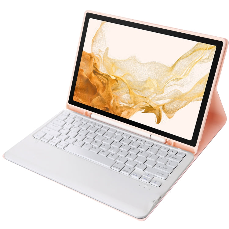 A800B Candy Color Detachable Bluetooth Keyboard Case with Pen Slot for Samsung Galaxy Tab S8+  / S7+ / S7 FE