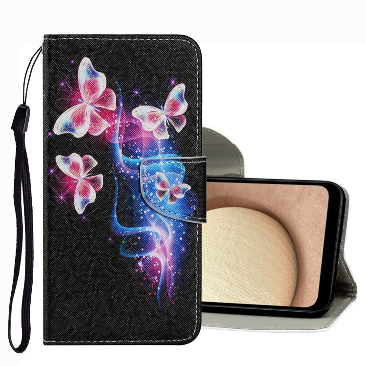 Coloured Drawing Pattern Leather Phone Case, For Samsung Galaxy A02s US Version, For Samsung Galaxy A03s, For Samsung Galaxy A13