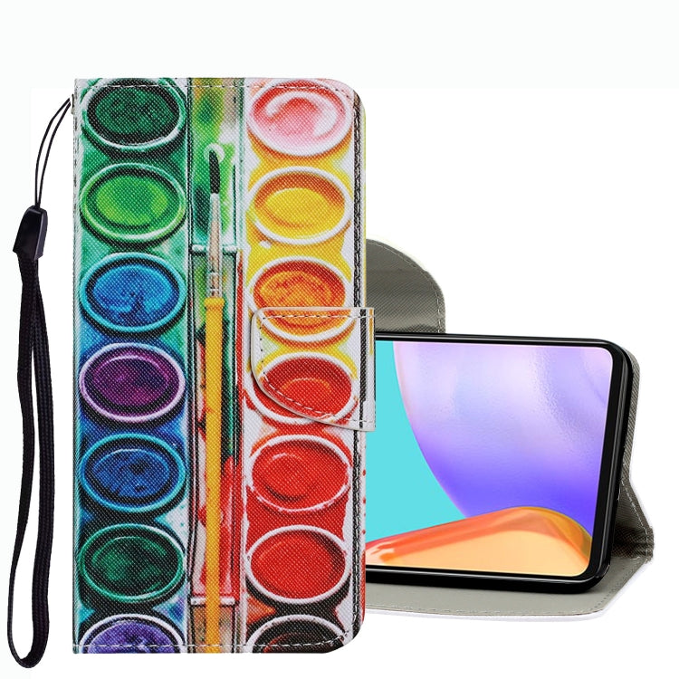 Coloured Drawing Pattern Leather Phone Case, For Samsung Galaxy A33, For Samsung Galaxy A42 5G, For Samsung Galaxy A53