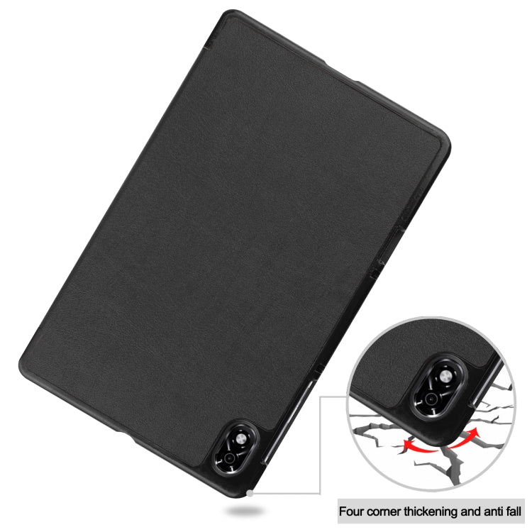 Three-folding Holder Custer Texture Leather Tablet Case, For Lenovo Legion Y700