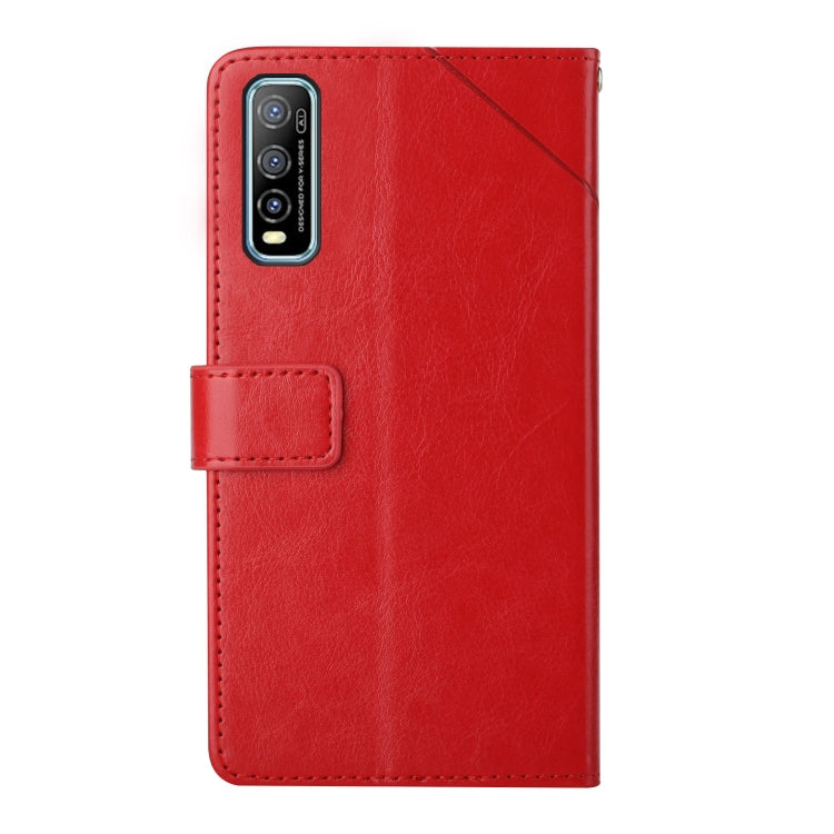 Y Stitching Horizontal Flip Leather Phone Case, For vivo Y70s, For vivo Y72 5G
