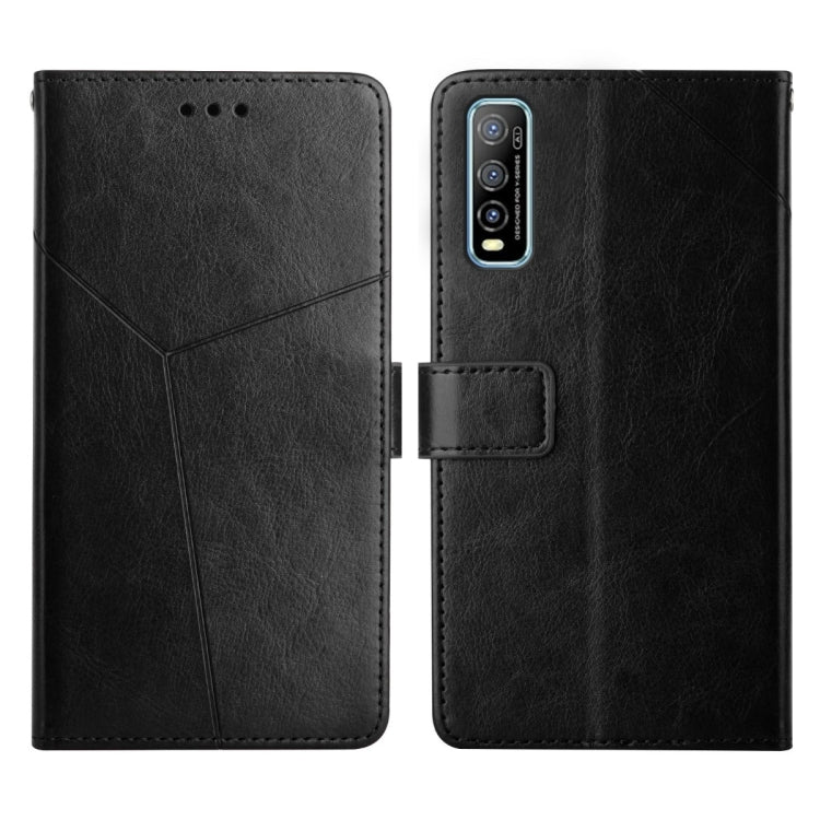 Y Stitching Horizontal Flip Leather Phone Case, For vivo Y70s, For vivo Y72 5G