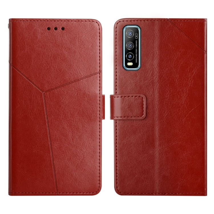 Y Stitching Horizontal Flip Leather Phone Case, For vivo Y70s, For vivo Y72 5G