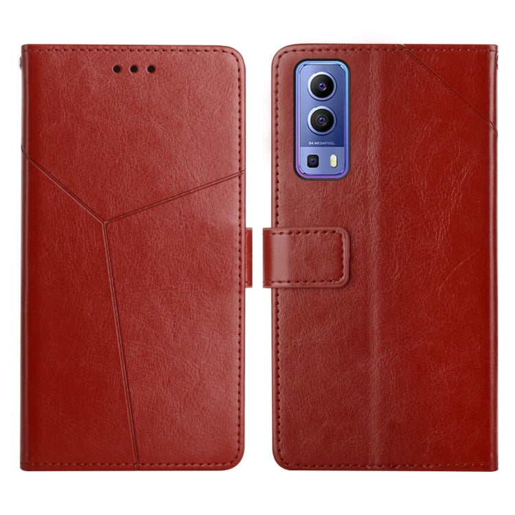 Y Stitching Horizontal Flip Leather Phone Case, For vivo Y70s, For vivo Y72 5G