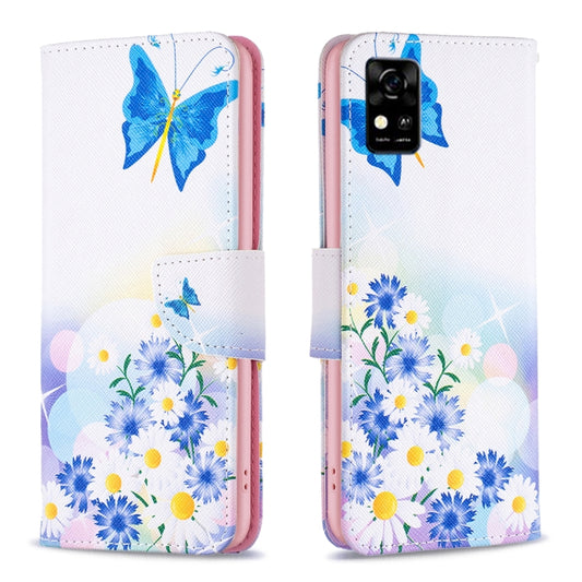 Colored Drawing Pattern Leather Phone Case, For ZTE Blade  A31