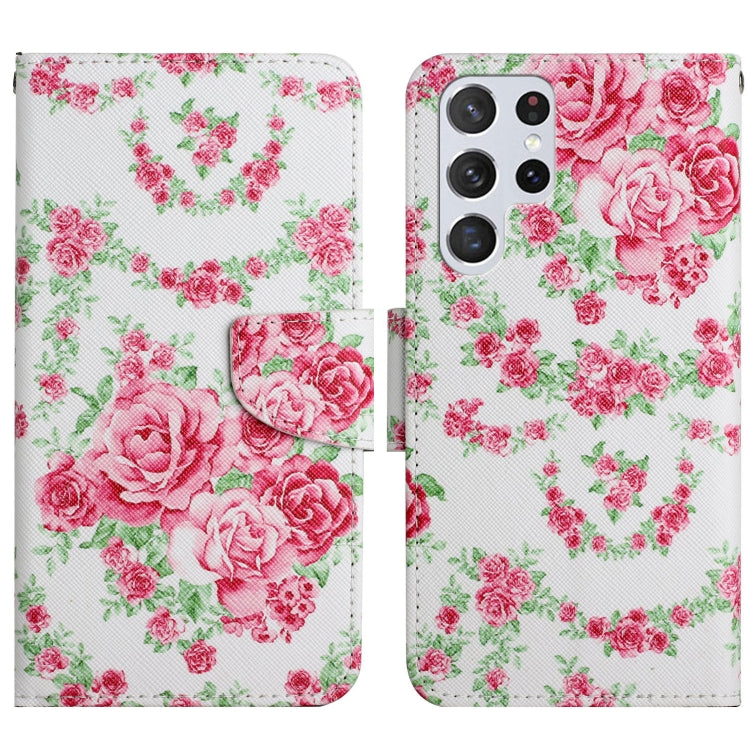 Painted Pattern Horizontal Flip Leather Phone Case, For Samsung Galaxy S22 5G, For Samsung Galaxy S22+ 5G, For Samsung Galaxy S22 Ultra 5G