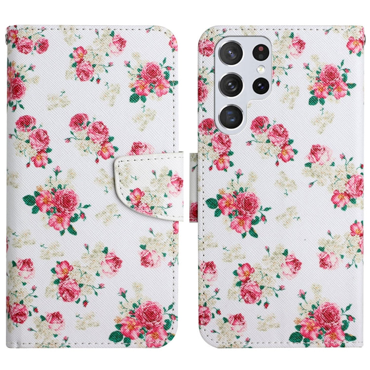 Painted Pattern Horizontal Flip Leather Phone Case, For Samsung Galaxy S22 5G, For Samsung Galaxy S22+ 5G, For Samsung Galaxy S22 Ultra 5G