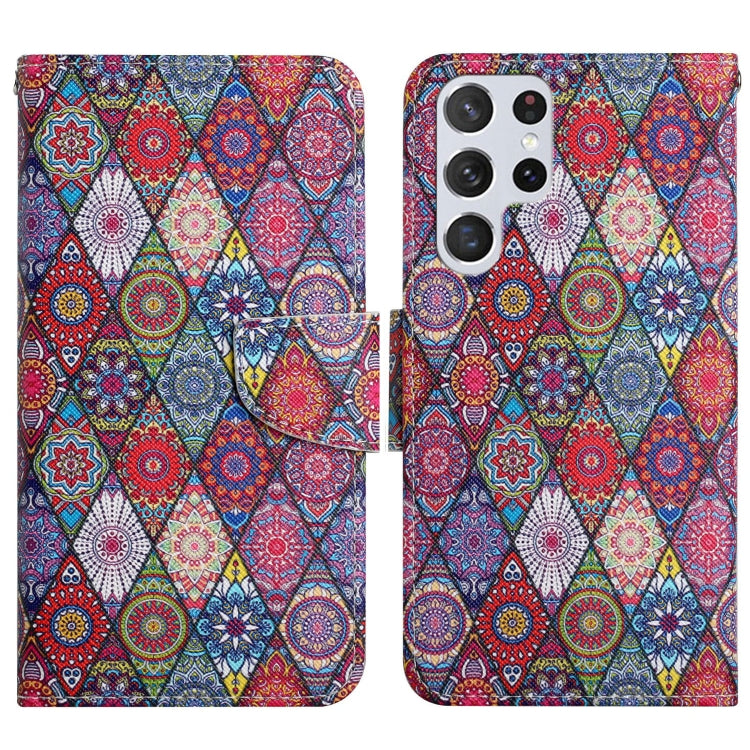 Painted Pattern Horizontal Flip Leather Phone Case, For Samsung Galaxy S22 5G, For Samsung Galaxy S22+ 5G, For Samsung Galaxy S22 Ultra 5G
