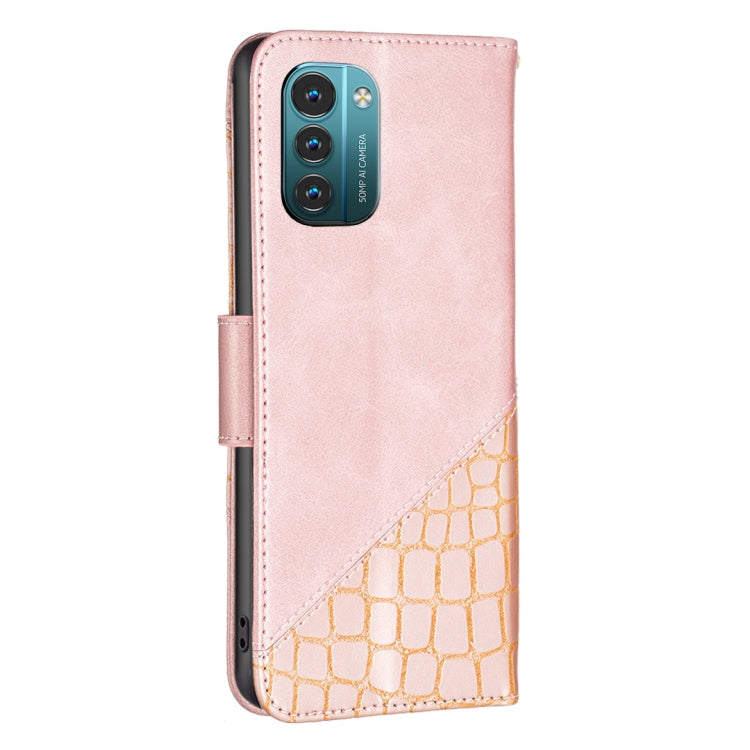 Matching Color Crocodile Texture PU Leather Phone Case, For Nokia G11 / G21