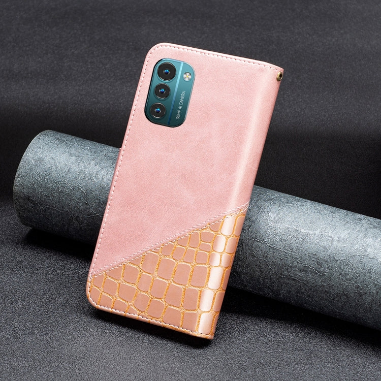 Matching Color Crocodile Texture PU Leather Phone Case, For Nokia G11 / G21