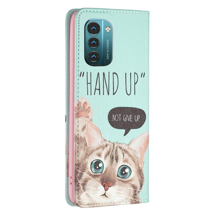 Colored Drawing Pattern Invisible Magnetic Leather Phone Case, For Nokia G11 / G21