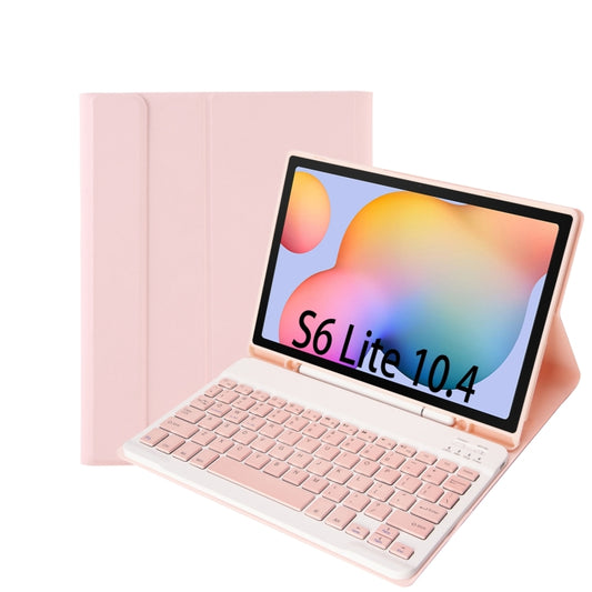 A610B Candy Color Bluetooth Keyboard Leather Case with Pen Slot, For Samsung Galaxy Tab S6 Lite