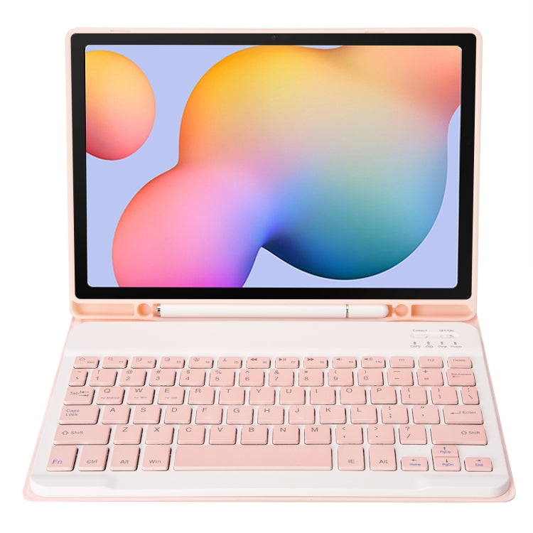 A610B Candy Color Bluetooth Keyboard Leather Case with Pen Slot, For Samsung Galaxy Tab S6 Lite