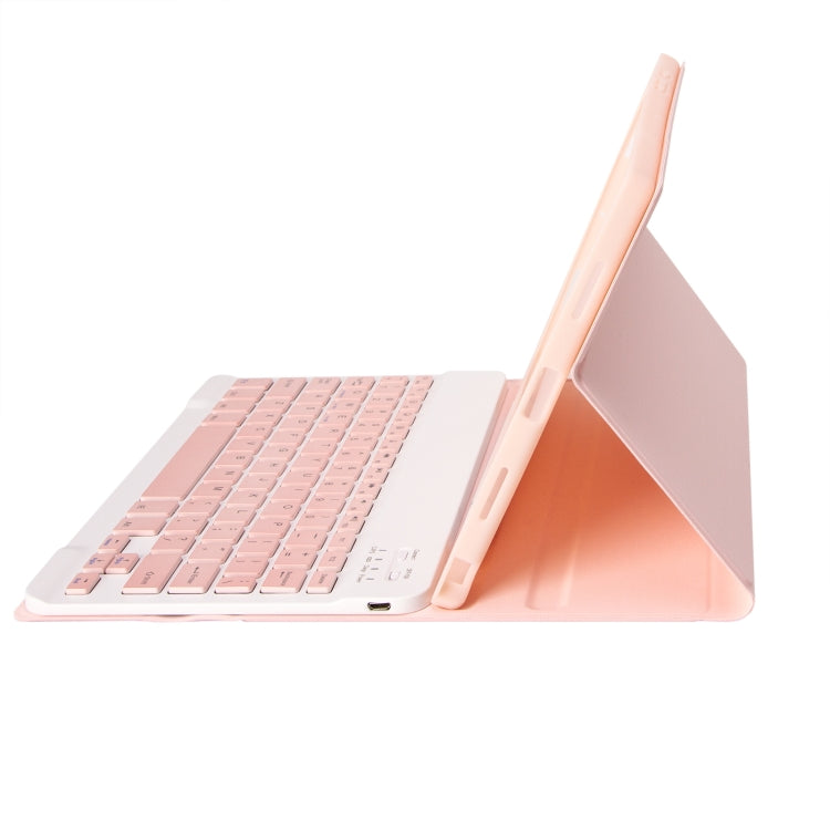 A610B Candy Color Bluetooth Keyboard Leather Case with Pen Slot, For Samsung Galaxy Tab S6 Lite