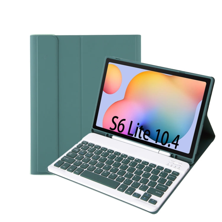 A610B Candy Color Bluetooth Keyboard Leather Case with Pen Slot, For Samsung Galaxy Tab S6 Lite