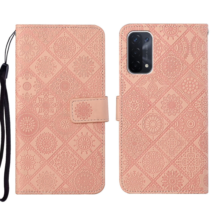 Ethnic Style Embossed Pattern Leather Phone Case, For OPPO A54, For OPPO A74 4G, For OPPO A74 5G, For OPPO A94 4G, For Samsung Galaxy A03s 164mm, For Samsung Galaxy A13 4G
