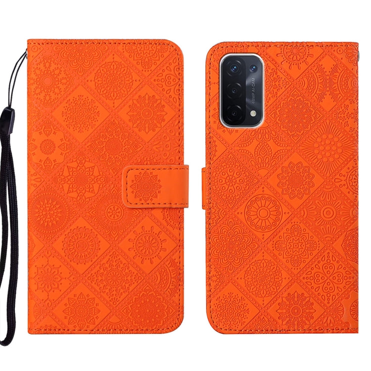 Ethnic Style Embossed Pattern Leather Phone Case, For OPPO A54, For OPPO A74 4G, For OPPO A74 5G, For OPPO A94 4G, For Samsung Galaxy A03s 164mm, For Samsung Galaxy A13 4G