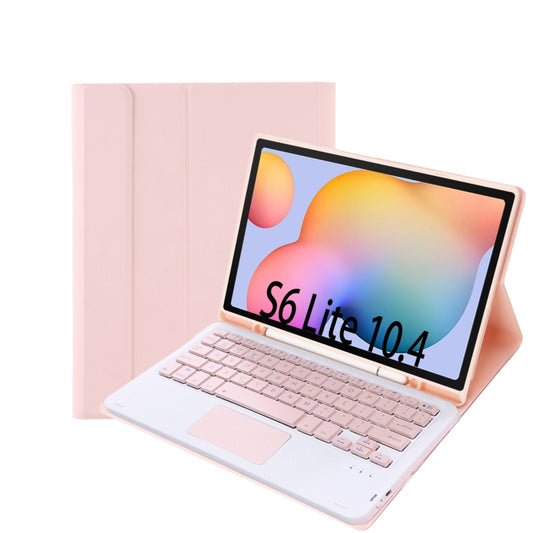 A610B-A Candy Color Bluetooth Keyboard Leather Case with Pen Slot & Touchpad, For Samsung Galaxy Tab S6 Lite