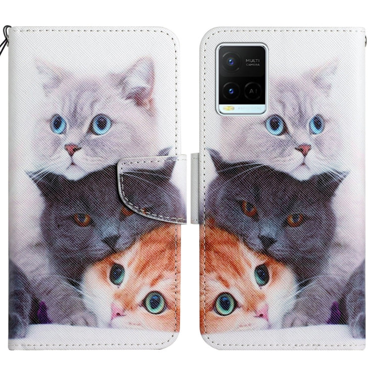 Painted Pattern Flip Leather Phone Case, For OPPO A16, For vivo Y21 / Y21S / Y33S