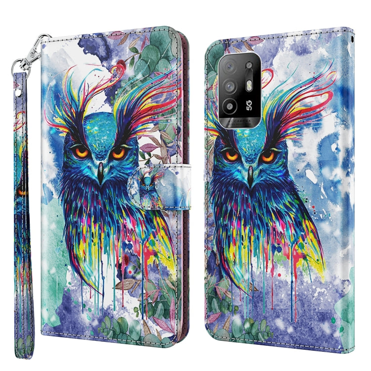 3D Painting Pattern Flip Leather Phone Case, For OPPO A54 5G / A74 5G, For OPPO A74 4G, For OPPO A94 5G / A95 5G, For OnePlus Nord N20 5G / OPPO A96 5G
