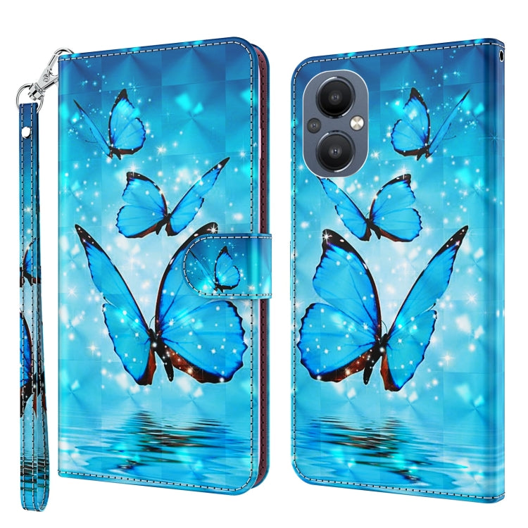 3D Painting Pattern Flip Leather Phone Case, For OPPO A54 5G / A74 5G, For OPPO A74 4G, For OPPO A94 5G / A95 5G, For OnePlus Nord N20 5G / OPPO A96 5G