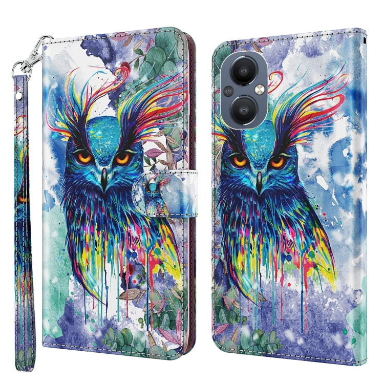 3D Painting Pattern Flip Leather Phone Case, For OPPO A54 5G / A74 5G, For OPPO A74 4G, For OPPO A94 5G / A95 5G, For OnePlus Nord N20 5G / OPPO A96 5G