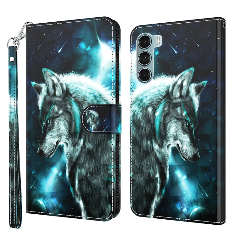 3D Painting Pattern Flip Leather Phone Case, For Motorola Moto G200 5G / Edge S30, For Nokia G50