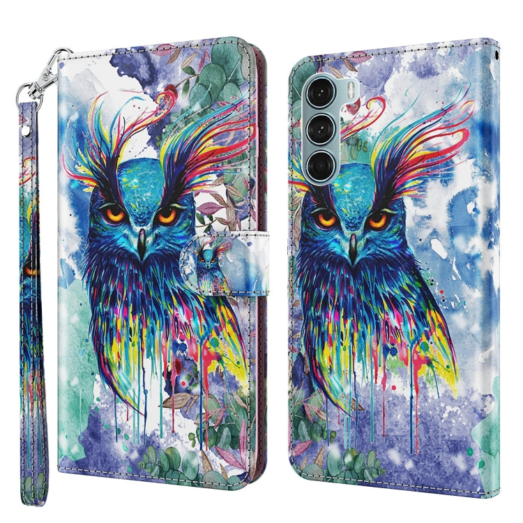 3D Painting Pattern Flip Leather Phone Case, For Motorola Moto G200 5G / Edge S30, For Nokia G50