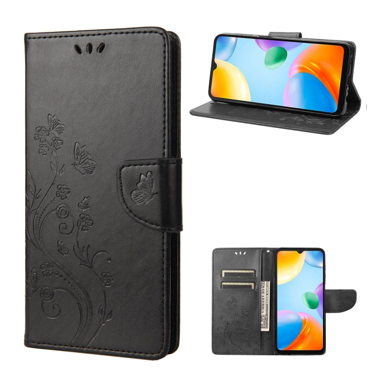 Butterfly Flower Pattern Flip Leather Phone Case, For Xiaomi Redmi 10A, For Xiaomi Redmi 10C, For Samsung Galaxy M23 5G, For Samsung Galaxy M53 5G