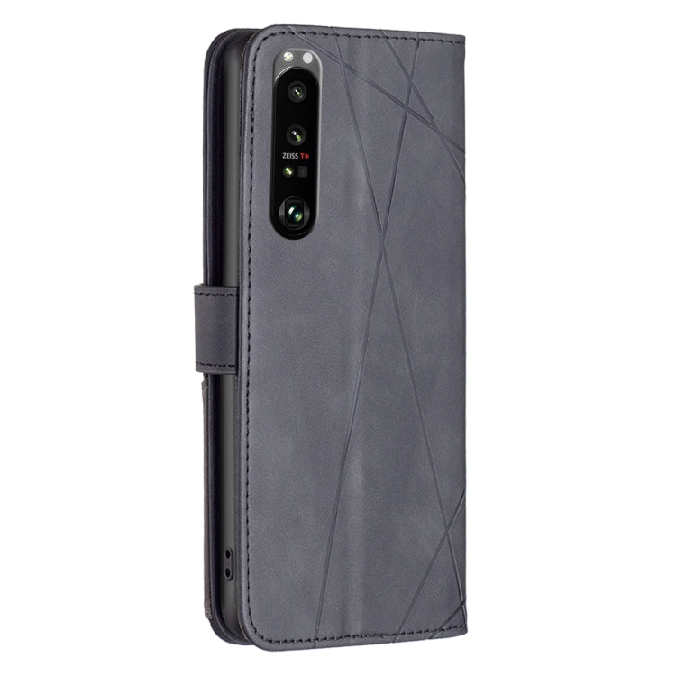 BF05 Magnetic Buckle Rhombus Texture Leather Phone Case, For Sony Xperia 1 III, For Sony Xperia 5 III, For Sony Xperia 10 III
