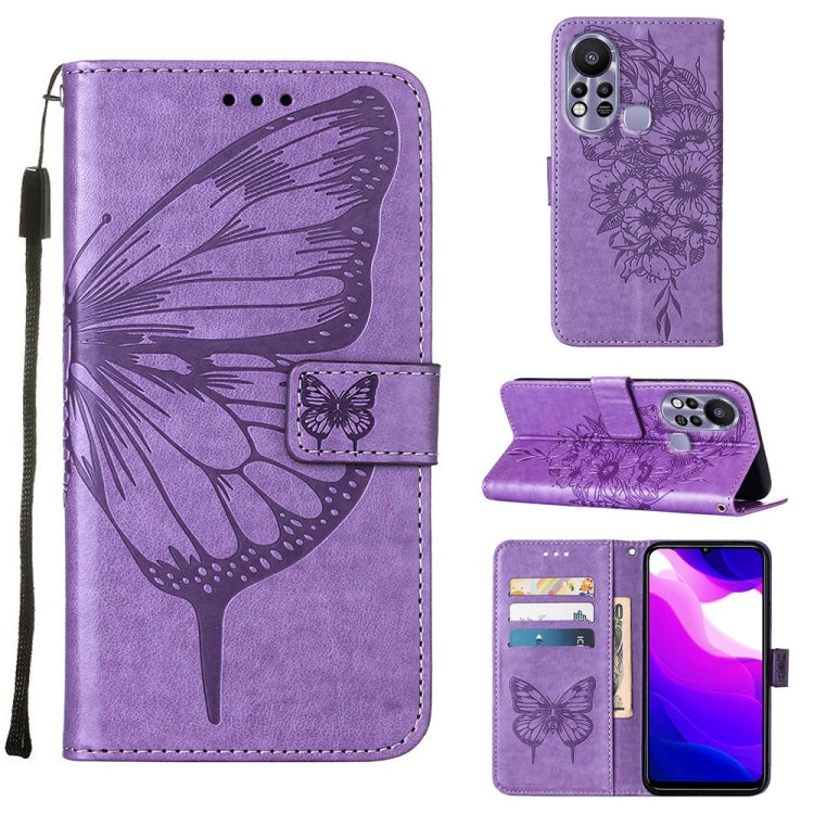 Embossed Butterfly Leather Phone Case, For Infinix Hot 10i / Smart 5 Pro, For Infinix Hot 11s, For Infinix Hot 11s NFC, For Infinix Note 11, For Infinix Note 11i, For Infinix Note 11S / Note 11 Pro