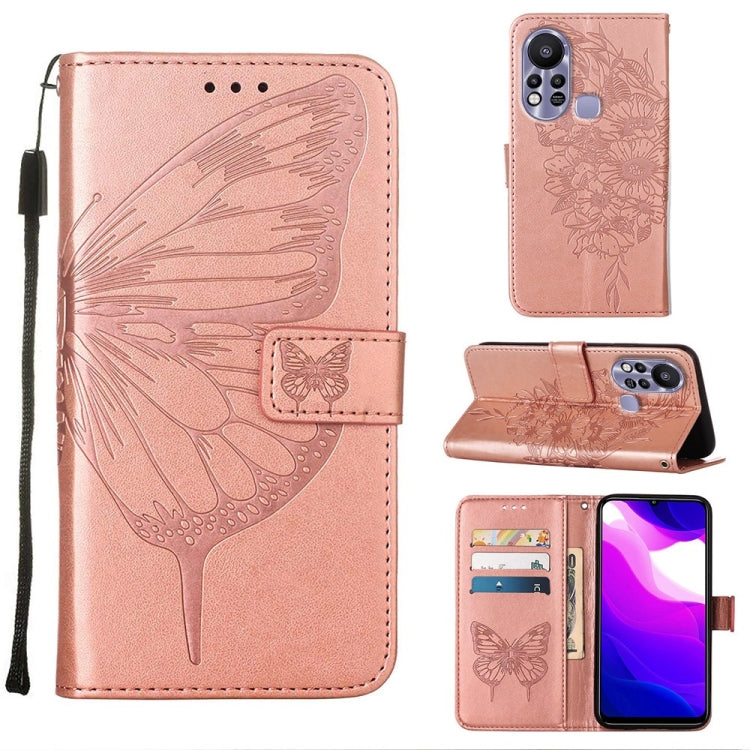 Embossed Butterfly Leather Phone Case, For Infinix Hot 10i / Smart 5 Pro, For Infinix Hot 11s, For Infinix Hot 11s NFC, For Infinix Note 11, For Infinix Note 11i, For Infinix Note 11S / Note 11 Pro