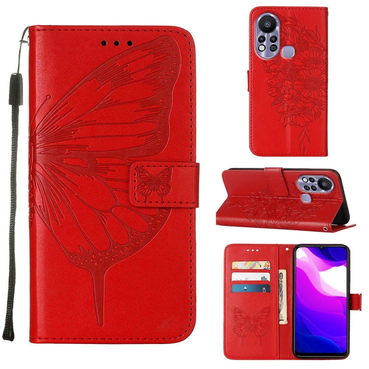 Embossed Butterfly Leather Phone Case, For Infinix Hot 10i / Smart 5 Pro, For Infinix Hot 11s, For Infinix Hot 11s NFC, For Infinix Note 11, For Infinix Note 11i, For Infinix Note 11S / Note 11 Pro