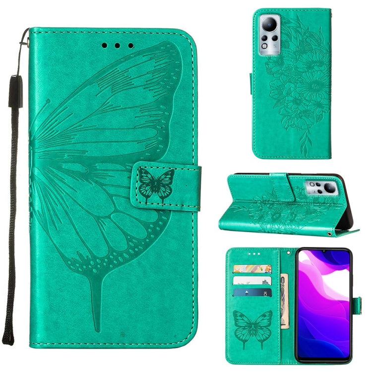 Embossed Butterfly Leather Phone Case, For Infinix Hot 10i / Smart 5 Pro, For Infinix Hot 11s, For Infinix Hot 11s NFC, For Infinix Note 11, For Infinix Note 11i, For Infinix Note 11S / Note 11 Pro
