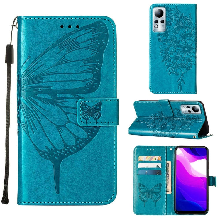 Embossed Butterfly Leather Phone Case, For Infinix Hot 10i / Smart 5 Pro, For Infinix Hot 11s, For Infinix Hot 11s NFC, For Infinix Note 11, For Infinix Note 11i, For Infinix Note 11S / Note 11 Pro