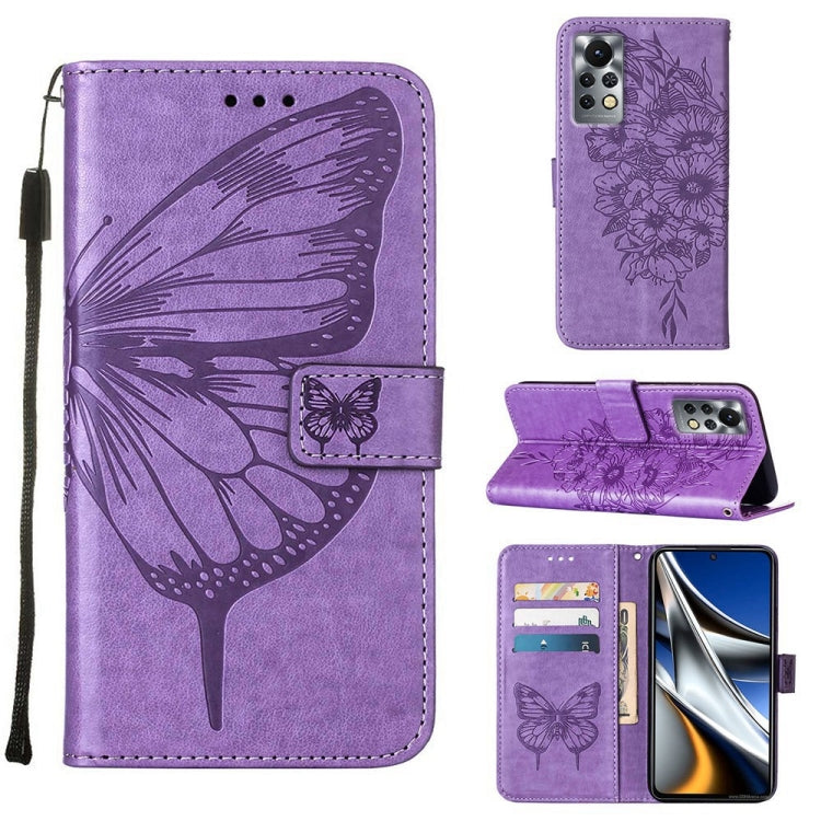 Embossed Butterfly Leather Phone Case, For Infinix Hot 10i / Smart 5 Pro, For Infinix Hot 11s, For Infinix Hot 11s NFC, For Infinix Note 11, For Infinix Note 11i, For Infinix Note 11S / Note 11 Pro