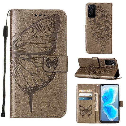 Embossed Butterfly Leather Phone Case, For OPPO A55s 5G Global, For OPPO Find X5, For OPPO Find X5 Pro, For OPPO K9X 5G, For OPPO Realme C35, For OPPO Realme GT2 Pro