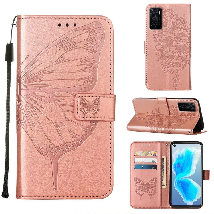 Embossed Butterfly Leather Phone Case, For OPPO A55s 5G Global, For OPPO Find X5, For OPPO Find X5 Pro, For OPPO K9X 5G, For OPPO Realme C35, For OPPO Realme GT2 Pro