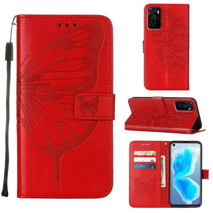 Embossed Butterfly Leather Phone Case, For OPPO A55s 5G Global, For OPPO Find X5, For OPPO Find X5 Pro, For OPPO K9X 5G, For OPPO Realme C35, For OPPO Realme GT2 Pro