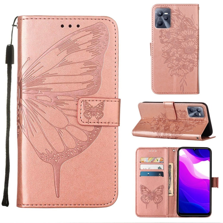 Embossed Butterfly Leather Phone Case, For OPPO A55s 5G Global, For OPPO Find X5, For OPPO Find X5 Pro, For OPPO K9X 5G, For OPPO Realme C35, For OPPO Realme GT2 Pro