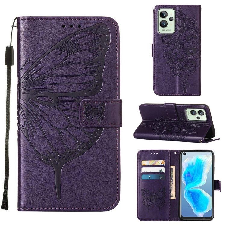 Embossed Butterfly Leather Phone Case, For OPPO A55s 5G Global, For OPPO Find X5, For OPPO Find X5 Pro, For OPPO K9X 5G, For OPPO Realme C35, For OPPO Realme GT2 Pro