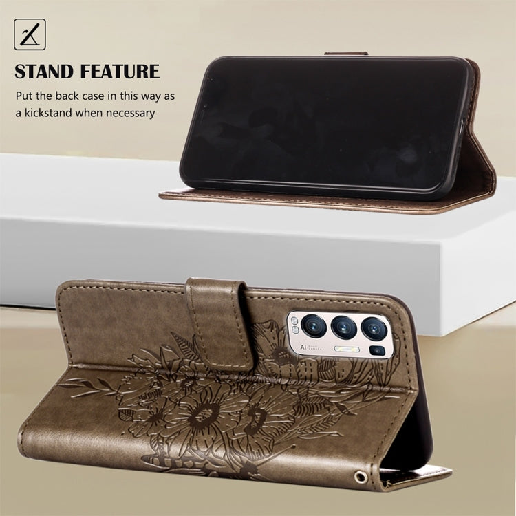 Embossed Butterfly Leather Phone Case, For OPPO Reno5 Pro+ 5G/Find X3 Neo, For OPPO Reno7 5G Global/Find X5 Lite, For OPPO Realme 9 Pro+ 5G, For OPPO Realme 9i, For OPPO Realme GT Neo3, For OPPO Reno5 Pro 5G