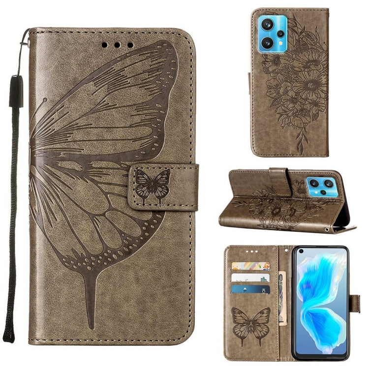 Embossed Butterfly Leather Phone Case, For OPPO Reno5 Pro+ 5G/Find X3 Neo, For OPPO Reno7 5G Global/Find X5 Lite, For OPPO Realme 9 Pro+ 5G, For OPPO Realme 9i, For OPPO Realme GT Neo3, For OPPO Reno5 Pro 5G