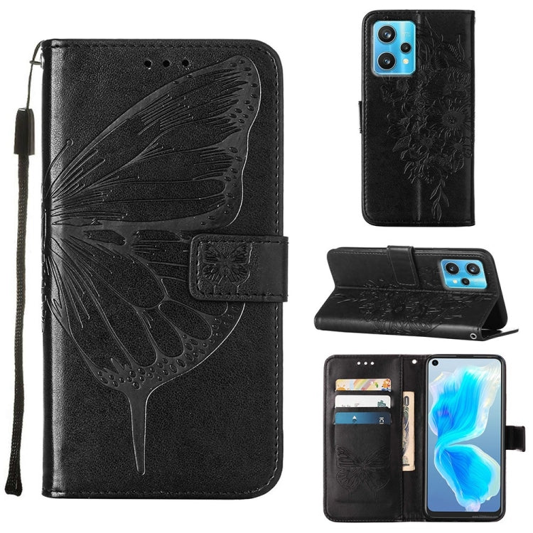 Embossed Butterfly Leather Phone Case, For OPPO Reno5 Pro+ 5G/Find X3 Neo, For OPPO Reno7 5G Global/Find X5 Lite, For OPPO Realme 9 Pro+ 5G, For OPPO Realme 9i, For OPPO Realme GT Neo3, For OPPO Reno5 Pro 5G
