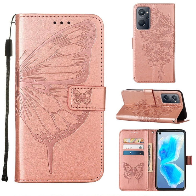 Embossed Butterfly Leather Phone Case, For OPPO Reno5 Pro+ 5G/Find X3 Neo, For OPPO Reno7 5G Global/Find X5 Lite, For OPPO Realme 9 Pro+ 5G, For OPPO Realme 9i, For OPPO Realme GT Neo3, For OPPO Reno5 Pro 5G