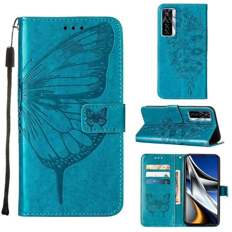 Embossed Butterfly Leather Phone Case, For Tecno Camon 17 Pro, For Tecno Camon 18 Premier, For Tecno Camon 18i, For Tecno Camon 18P / 18, For Tecno Pop 5 Go, For Tecno Pop 5 LTE