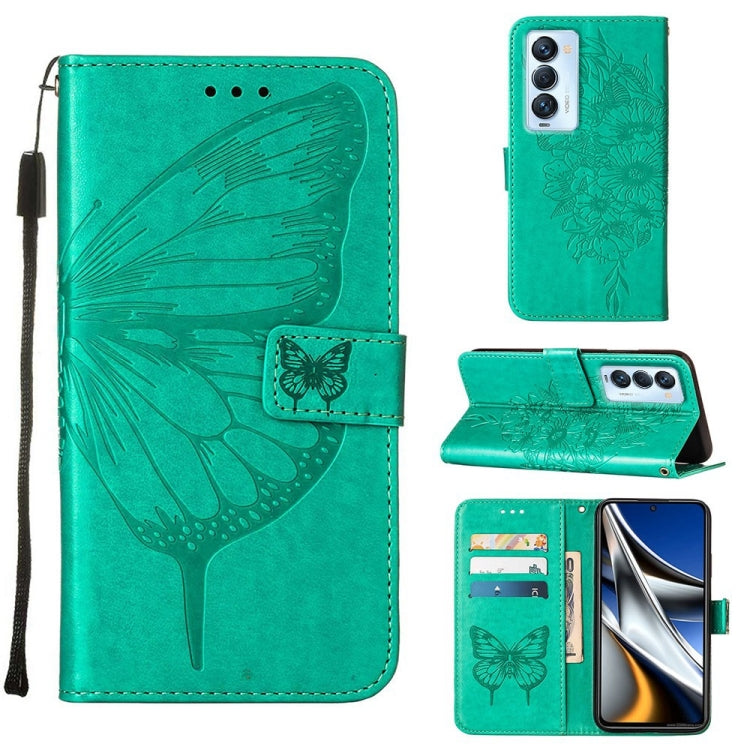 Embossed Butterfly Leather Phone Case, For Tecno Camon 17 Pro, For Tecno Camon 18 Premier, For Tecno Camon 18i, For Tecno Camon 18P / 18, For Tecno Pop 5 Go, For Tecno Pop 5 LTE